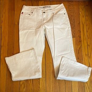 Mudd White Flare Wide Leg Jeans Lightweight Denim